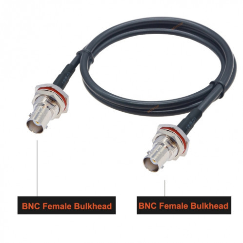 Câble adaptateur coaxial BNC femelle vers BNC femelle RG58, longueur du câble : 10 m. SH42061200-04