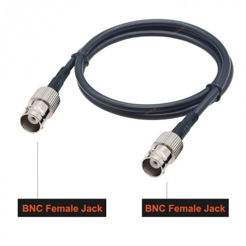 Câble adaptateur coaxial BNC femelle vers BNC femelle RG58, longueur du câble : 3 m. SH43041658-04