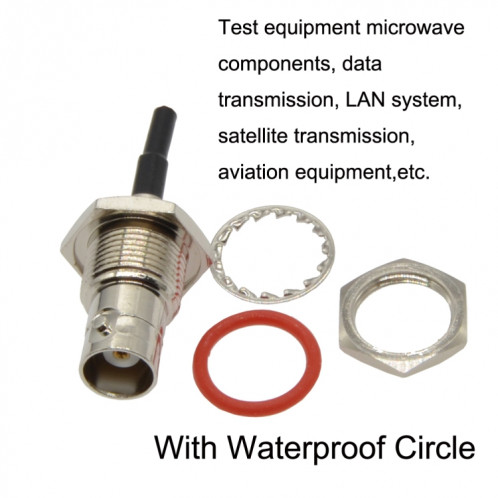 Câble adaptateur coaxial BNC femelle avec cercle étanche vers BNC mâle RG58, longueur du câble : 3 m. SH45041182-05