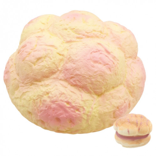 Grande bouffée de crème parfumée Squishy sangles à montée lente Soft Squeeze Simuler ananas pain gâteau cadeau enfant amusant jouet taille: 25x13 cm (rose) SH701B1052-04