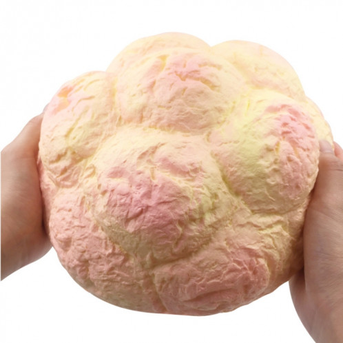 Grande bouffée de crème parfumée Squishy sangles à montée lente Soft Squeeze Simuler ananas pain gâteau cadeau enfant amusant jouet taille: 25x13 cm (rose) SH701B1052-04