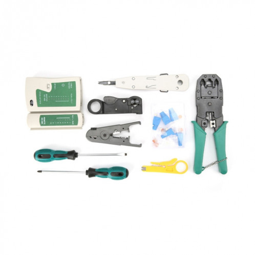 Kit de réparation de réseau domestique pour testeur de pince de câble réseau à trois usages, Style: 12 en 1 SH0101643-09
