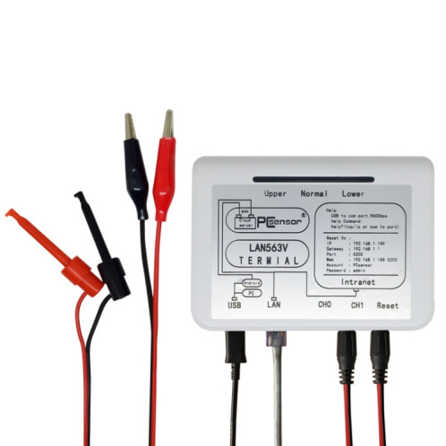 PCSENSOR LAN563V Type de réseau Détection de tension de tension Téléote de surveillance du téléphone Fiche de données SP2885538-06