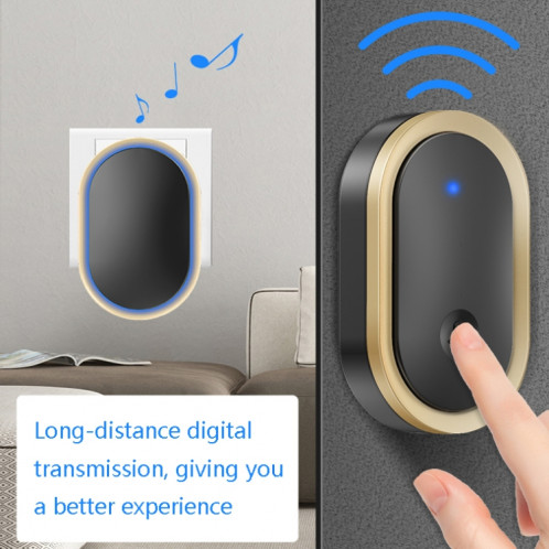 CACAZI A99 HOME SMART SMART REMOTE CONTRÔLE SONDILE DE SONDRE PAGER, Style: Plug UE (or noir) SC602A766-07