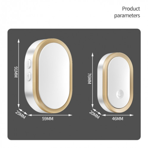 CACAZI A99 HOME SMART REMOTE CONTRÔLE SONDITION DE SONDILE PAGER DE LA SOIITÉE, Style: Plug UE (Blanc) SC602D1298-07