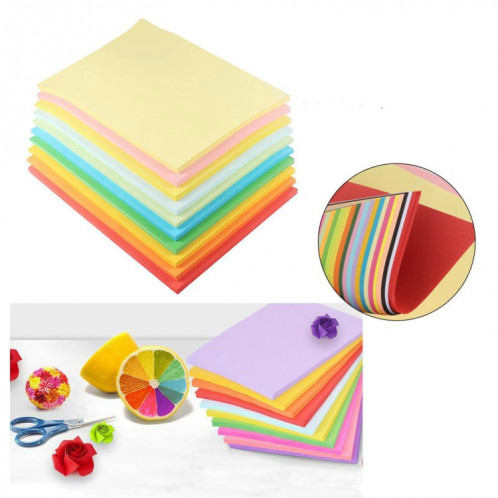 100 Feuilles A4 Papier D'impression Couleur Enfants DIY Découpe De Papier Origami À La Main (10 Couleurs) SH301A941-06