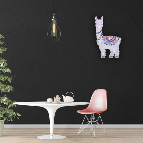 Lanterne peinte à LED Alpaga Night Light Décoration de vacances Chambre Posing Style Light (Blanc) SH501D1757-08