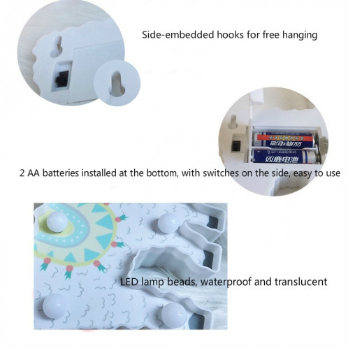 Lanterne peinte à LED Alpaga Night Light Décoration de vacances Chambre Posing Style Light (Blanc) SH501D1757-08