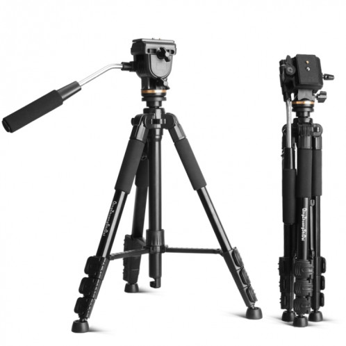 QingZhuangShiDai Q111S Trépied de photographie pour appareil photo de téléphone portable en alliage d'aluminium (noir) SQ401A119-06