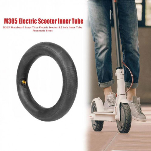 2 pièces pour Xiaomi Mijia M365 Scooter électrique 8.5 pouces chambre à air rembourrée en caoutchouc avec couvercle de valve (noir) SH401A1235-07