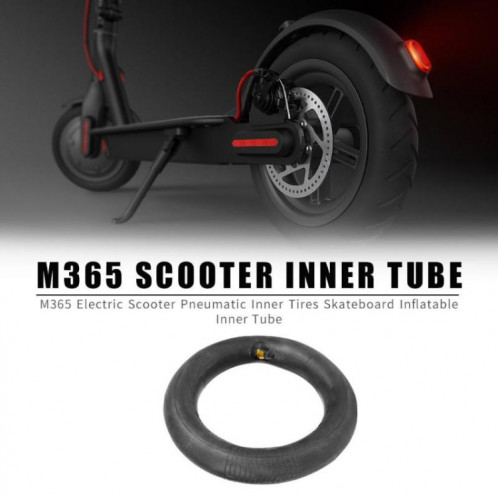 2 pièces pour Xiaomi Mijia M365 Scooter électrique 8.5 pouces chambre à air rembourrée en caoutchouc avec couvercle de valve (noir) SH401A1235-07