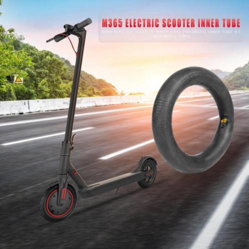 2 pièces pour Xiaomi Mijia M365 Scooter électrique 8.5 pouces chambre à air rembourrée en caoutchouc avec couvercle de valve (noir) SH401A1235-07