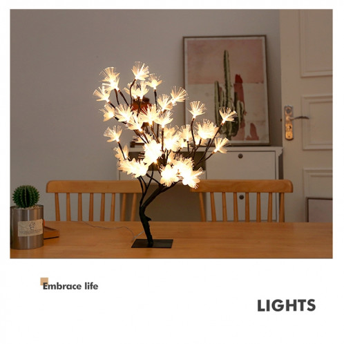36 lumières cerisier lampe lampe de table aménagement de la pièce décoration créative chevet veilleuse cadeau, style: fibre optique arbre noir SH2908871-06