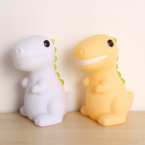 3 PCS Silicone respectueux de l'environnement LED dinosaure lumière douce colorée maison veilleuse électronique (blanc) SH201B1766-09