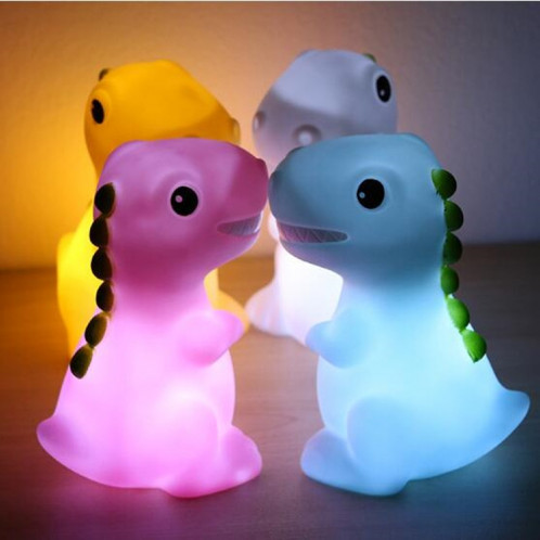 3 PCS Silicone respectueux de l'environnement LED dinosaure lumière douce colorée maison veilleuse électronique (blanc) SH201B1766-09