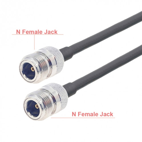 Câble adaptateur coaxial N femelle vers N femelle RG58, longueur du câble : 0,5 m. SH4601489-04