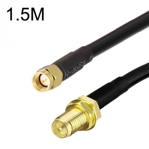 Câble adaptateur coaxial SMA mâle vers RP-SMA femelle RG58, longueur du câble : 1,5 m. SH48031624-04