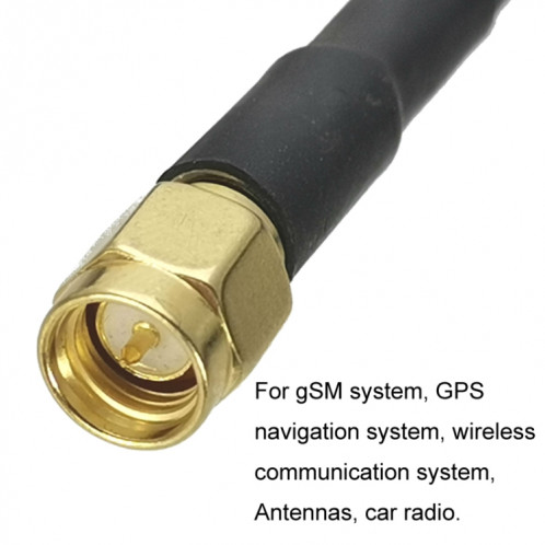 Câble adaptateur coaxial SMA mâle vers F TV mâle RG58, longueur du câble : 1 m. SH50021307-05