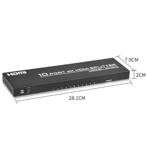 FJGEAR FJ-SM1010 Répartiteur audio et vidéo HDMI 4K HD 30 Hz, type de prise : prise américaine (noir) SF302A1480-07