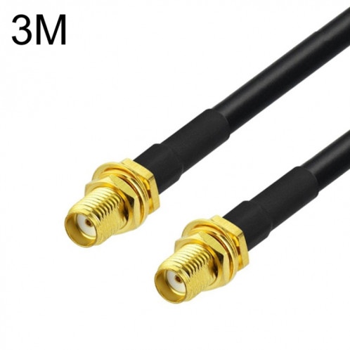 Câble adaptateur coaxial SMA femelle vers SMA femelle RG58, longueur du câble : 3 m. SH5404694-04