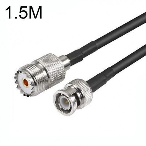 Câble adaptateur coaxial BNC mâle vers UHF femelle RG58, longueur du câble : 1,5 m. SH5603848-05