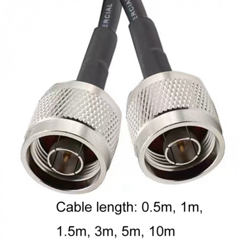Câble adaptateur coaxial N mâle vers N mâle RG58, longueur du câble : 1,5 m. SH5903122-04