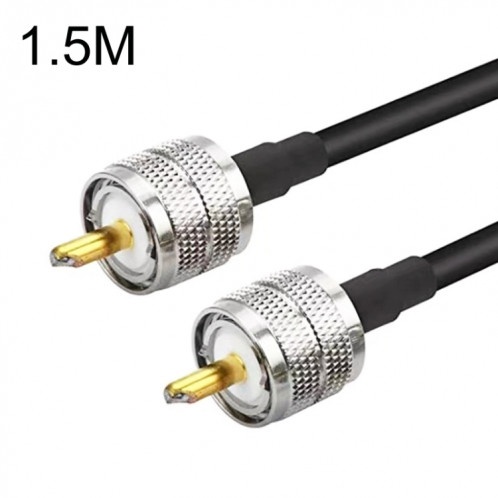 Câble adaptateur coaxial UHF mâle vers UHF mâle RG58, longueur du câble : 1,5 m. SH60031215-05