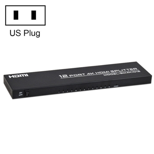 FJGEAR FJ-SM1012 Répartiteur audio et vidéo HDMI 4K HD 1 entrée 12 sorties 30 Hz, type de prise : prise américaine SF72011938-07