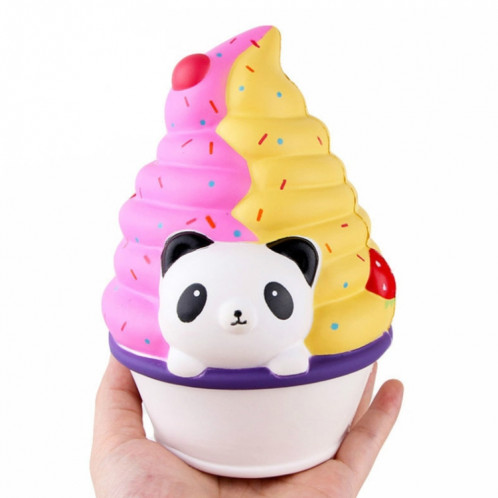 Simulation de rebond lent Panda crème glacée décompression Vent Squeeze Toy enfants cadeaux (rose jaune) SH101A792-07