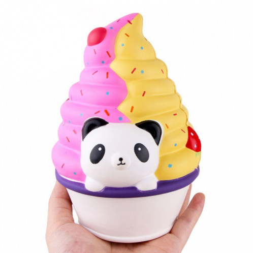 Simulation de rebond lent Panda crème glacée décompression Vent Squeeze Toy enfants cadeaux (rose jaune) SH101A792-07
