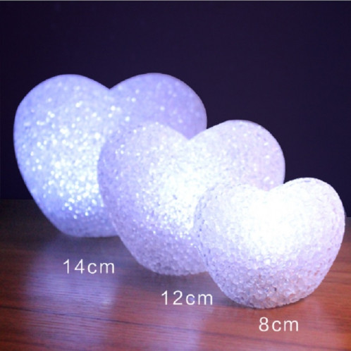 8 cm blanc coeur intérieur décoratif LED veilleuse romantique 3D amour coeur saint valentin fête de mariage décoration SH83061290-07