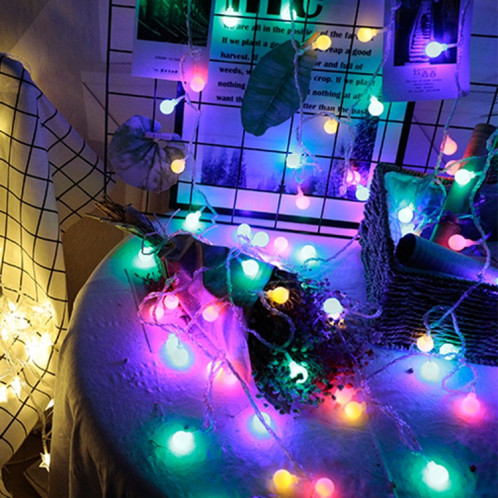 LED Ball Light String Festival Décoration intérieure et extérieure, couleur: 20 LED colorées Puissance de la batterie SH09021997-06
