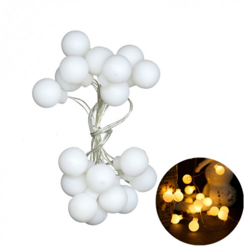 LED Ball Light String Festival Décoration intérieure et extérieure, couleur: blanc chaud 30 LED-Puissance de la batterie SH0904329-06