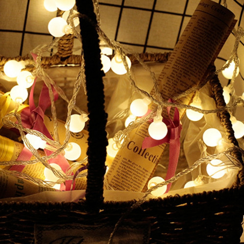 LED Ball Light String Festival Décoration intérieure et extérieure, couleur: blanc chaud 50 LED-puissance de la batterie SH0906359-06