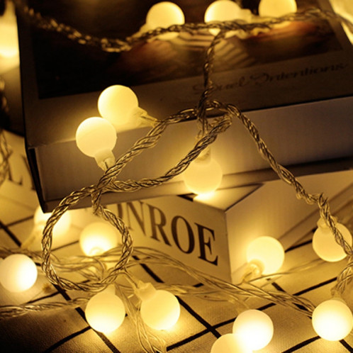 LED Ball Light String Festival Décoration intérieure et extérieure, couleur: blanc chaud 50 LED-puissance de la batterie SH0906359-06
