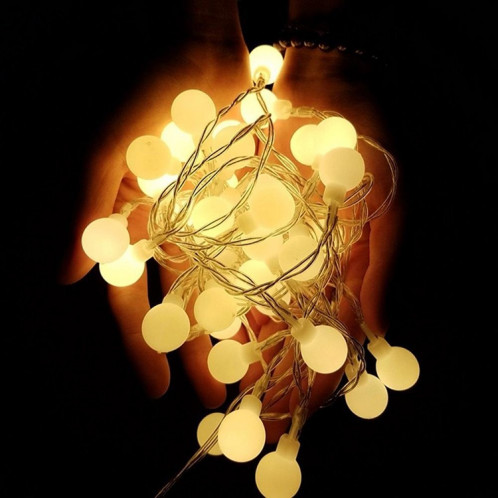LED Ball Light String Festival Décoration intérieure et extérieure, couleur: blanc chaud 50 LED-puissance de la batterie SH0906359-06