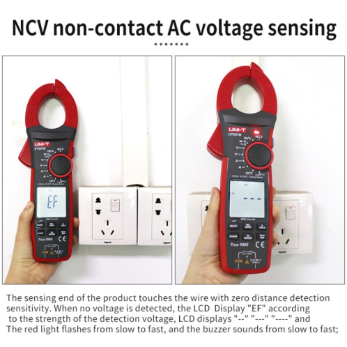 UNI-T UT208B 1000A 42mm Jaw Size Digital Clamp Meter AC DC Voltage Detector SU8102951-07