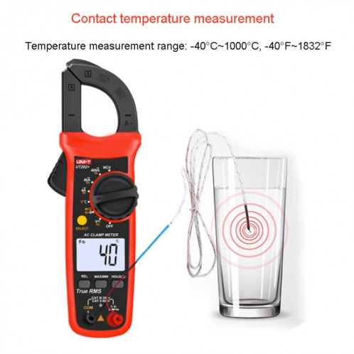 UNI-T UT202+ Pince Multimètre Numérique Détecteur de Tension AC/DC SU85021377-06