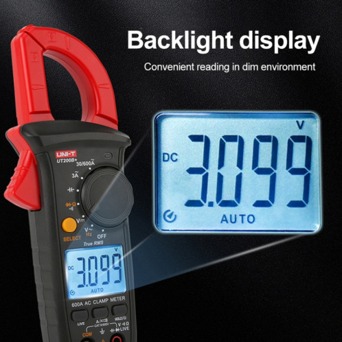 UNI-T UT200A + 400A multimètre à pince numérique détecteur de tension ca/cc testeur de résistance à la fréquence SU8601784-07