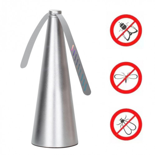 Ventilateur multifonctionnel à lame de ventilateur attrape-mouches automatique ventilateur anti-moustiques, taille: 9x9x25cm (argent) SH701B280-07
