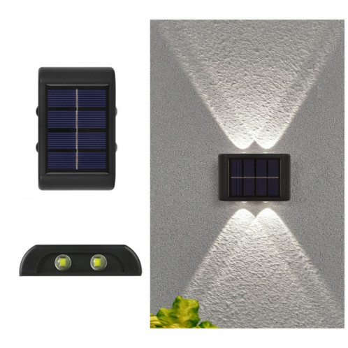 4LED NiMH Solaire Applique Extérieure Étanche Haut Et Bas Projecteurs À Deux Têtes (Lumière Blanche) SH502A1776-06