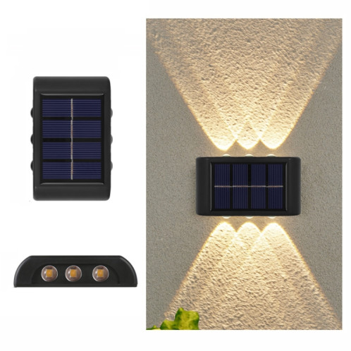 6LED NiMH Solaire Applique Extérieure Étanche Haut Et Bas Projecteurs À Deux Têtes (Lumière Chaude) SH503B154-06
