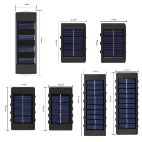 10LED NiMH Solaire Applique Extérieure Étanche Haut Et Bas Projecteurs À Deux Têtes (Lumière Blanche) SH505A443-06