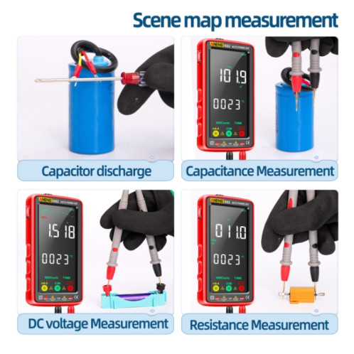 ANENG 682 Multimètre rechargeable à plage automatique à affichage inversé Smart VA (noir) SA101B1190-010