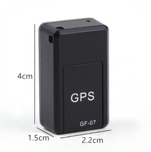 GF07 Locator Mini GPS Tracking Positionnement magnétique fort Adsorption Anti Lost Device Contrôle vocal enregistrable (noir) SH201A420-010