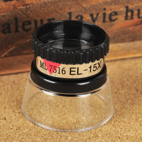Carte de réparation de loupe de tube portable de poche à loupe monoculaire 15X (noir) SH601A432-05