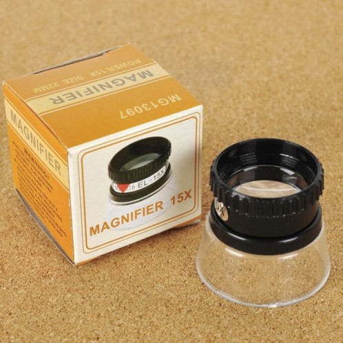 Carte de réparation de loupe de tube portable de poche à loupe monoculaire 15X (noir) SH601A432-05