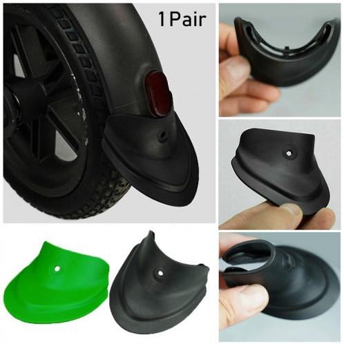 1 paire pour Xiaomi Mijia M365 / M365 Pro Scooter électrique garde-boue en caoutchouc universel en forme de queue de poisson, taille: 7,5 x 7 cm (noir) SH701A1006-06