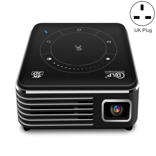 P11 4K HD DLP MINI 3D Projecteur 4G + 32G Micro Smart Micro Projecteur, Style: Fiche UK (Noir) SH402A839-07