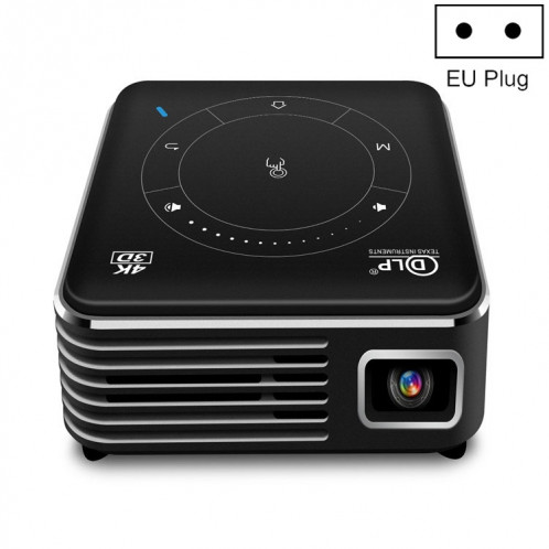 P11 4K HD DLP Mini 3D Projecteur 4G + 32G Micro Smart Micro Projecteur, Style: Plug UE (Noir) SH403A267-07